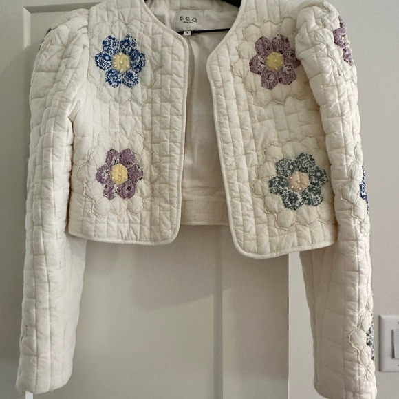 Sea New York Cream Floral Teddy Jacket - Picture 2 of 3